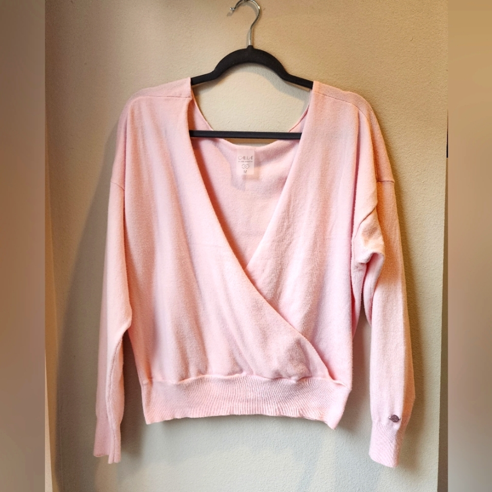 Calia by Carrie Underwood Pale Pink Effortless Wrap Cardigan -Medium